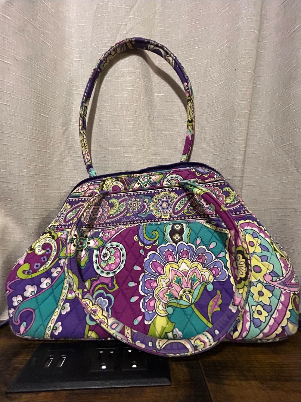 Vera Bradley Heather Large Shoulder Purse Retired 2013